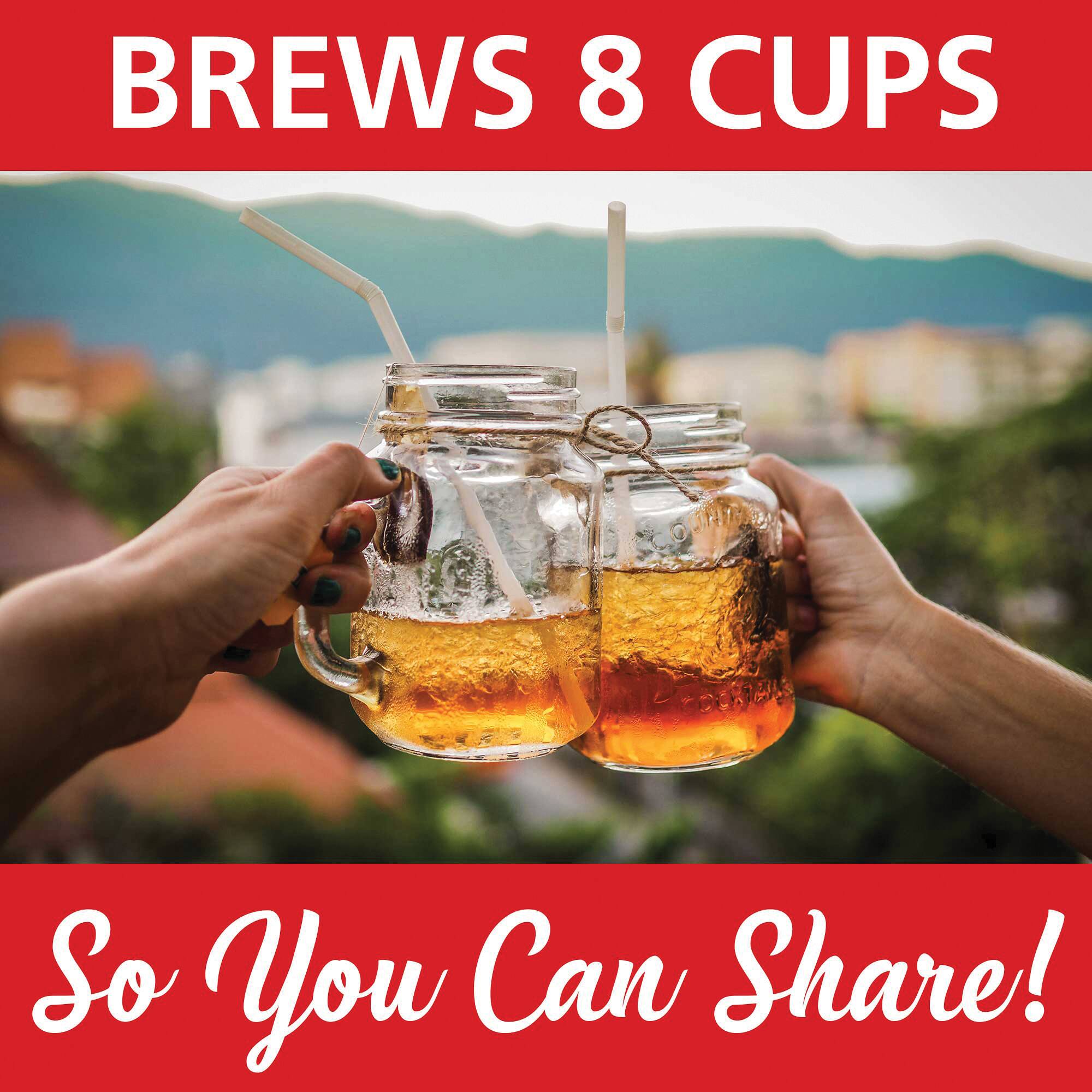 Brentwood 64oz. Blue Iced Tea and Coffee Maker